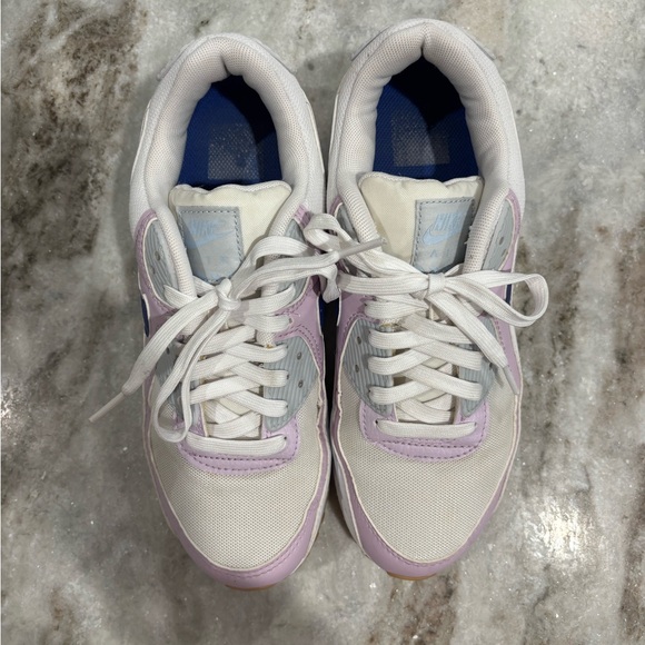 Nike Air Max 90 Lavender Blue White Sneakers Women’s 8.5 - Picture 4 of 8